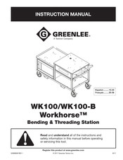 Greenlee Workhorse WK100 Manual De Instrucciones