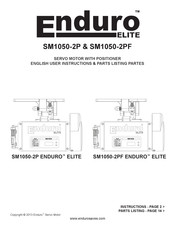 Enduro ELITE SM1050-2PF Instrucciones Para El Usuario Y Listado De Piezas