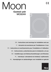 Nice MC824H Instrucciones Y Advertencias Para La Instalación Y El Uso