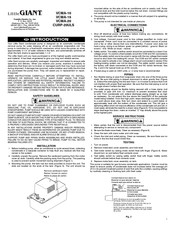 Franklin Electric Little GIANT VCMA-20 Manual De Instrucciones