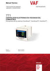 VAF instruments 771 Instrucciones De Instalación, Operación Y Mantenimiento