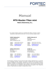 FORTEC MTX-Router-Titan-3G-mini Manual De Usuario