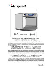 Merrychef 402s Instrucciones De Instalación Y  Operación