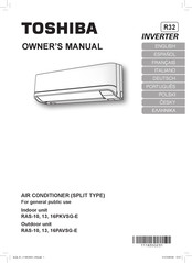 Toshiba RAS-16PAVSG-E Manual Del Usuario