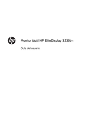 HP EliteDisplay S230tm Guia Del Usuario