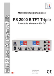 Electro-Automatik PS 2000 B Triple Serie Manual De Funcionamiento