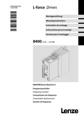 Lenze L-force BaseLine C E84AVB E1524 Serie Instrucciones Para El Montaje