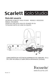 Focusrite Scarlett Solo Studio Guía De Usuario