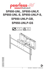 peerless-AV SMARTMOUNT SP850-UNL-S Manual De Instrucciones