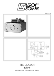 Leroy-Somer R610 SERIE Instrucciones De Uso, Instalación Y Mantenimiento