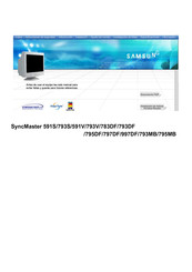 Samsung SyncMaster 793MB Manual Del Usuario