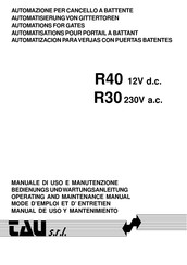 tau R30 Manual De Uso Y Mantenimiento