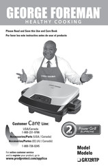 George Foreman GR72RTP Manual Del Usaurio