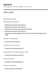 Sony ILCE-7R Manual Del Usuario
