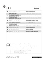 ITT LOWARA Instrucciones Para La Instalación Y El Uso