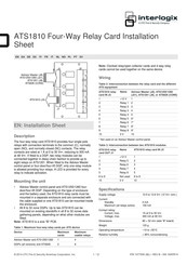 Interlogix ATS1810 Manual De Instalación