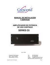 Crescend P10-2UH1-C5-001 Manual De Instalación Y Servicio