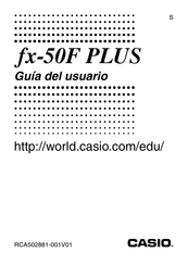 Casio fx-50F PLUS Guia Del Usuario