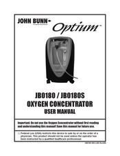 John Bunn Optium JB0180 Manual De Usuario