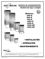 Alto-Shaam 500-S Instrucciones De Instalación, Utilización Y Mantenimiento