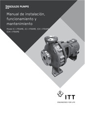 Goulds Pumps IC i-FRAME Manual De Instalación, Funcionamiento Y Mantenimiento