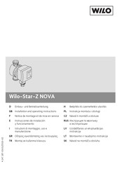 Wilo Star-Z NOVA Instrucciones De Instalación Y Funcionamiento