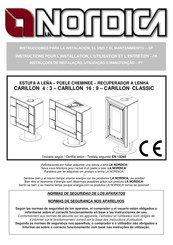 La Nordica CARILLON 4:3 Instrucciones Para La Instalación, El Uso Y El Mantenimiento