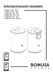 DOMUSA TEKNIK SANIT DC 250 Instrucciones De Instalación Y Funcionamiento