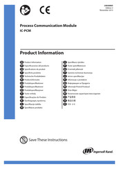 Ingersoll Rand IC-PCM Especificaciones Del Producto