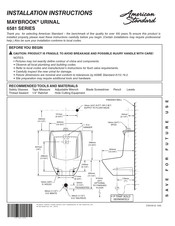 American Standard MAYBROOK URINAL 9581 Serie Manual De Instalación