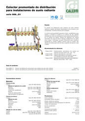 CALEFFI 6687P5S1 Manual Del Usuario