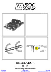 Leroy-Somer R 449 Instalación Y Mantenimiento