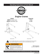 Omega Lift Equipment 44010 Manual De Piezas E Instrucciones De Funcionamiento