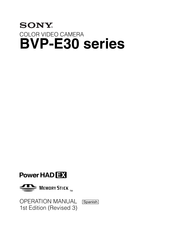 Sony BVP-E30WSP Operación Manual