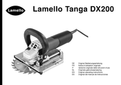 Lamello Tanga DX200 Original Del Manual De Instrucciones