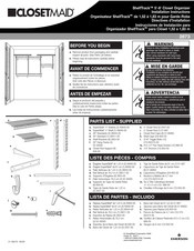 ClosetMaid ShelfTrack Instrucciones De Instalación