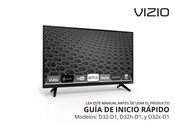 Vizio D32x-D1 Guia De Inicio Rapido