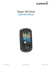 Garmin Oregon 600 Serie Guia De Incio Rapido