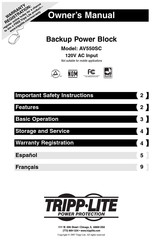 Tripp-Lite AV550SC Manual Del Propietário