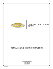 Jacuzzi FINESTRA WALK-IN BATH Serie Instrucciones De Instalación Y Funcionamiento