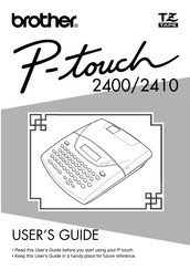 Brother P-touch 2410 Manual Del Usuario