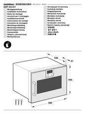 Gaggenau BMP 251 Instrucciones De Montaje