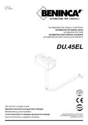 Beninca DU.45EL Libro De Instrucciones Y Catálogo De Recambios