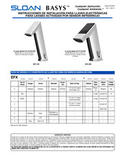 Sloan BASYS EFX-3 Serie Instrucciones De Instalación