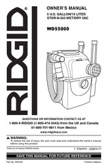 RIDGID WD55000 Manual Del Usuario