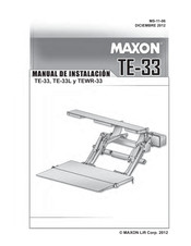 Maxon TE-33L Manual De Instalación