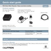 Lutron RA2 Guia De Inicio Rapido