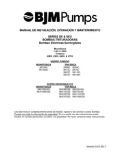 BJM Pumps SK22C Manual De Instalación, Operación Y Mantenimiento