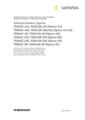 Sartorius YDO02C-DP Instrucciones De Instalación