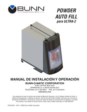 Bunn ULTRA-2 Gourmet Ice Manual De Instalación Y Operación